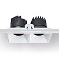 ART-SQF-180x2 LED светильник встраиваемый безрамочный полуповоротный Downlight   -  Встраиваемые светильники 
